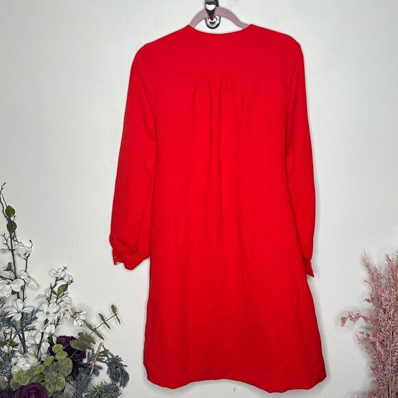 KATE SPADE Crepe Tie Back Dress Cherry Red Sz 4 {3A10} - Picture 4 of 7